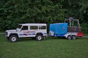 Der Ballon auf dem Hänger Gebucht bei www.ballonreisen.de schon im August 2020. Wegen Corona und unpassender Witterung insgesamt viermal verschoben... Jetzt hat es endlich gepasst!